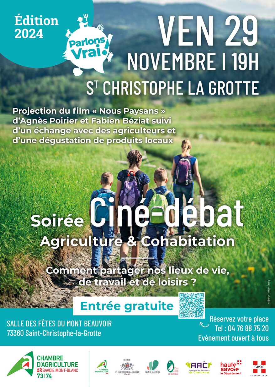 Soirée ciné-débat le vendredi 29 novembre à 19h – La salle des fêtes de St Christophe la Grotte